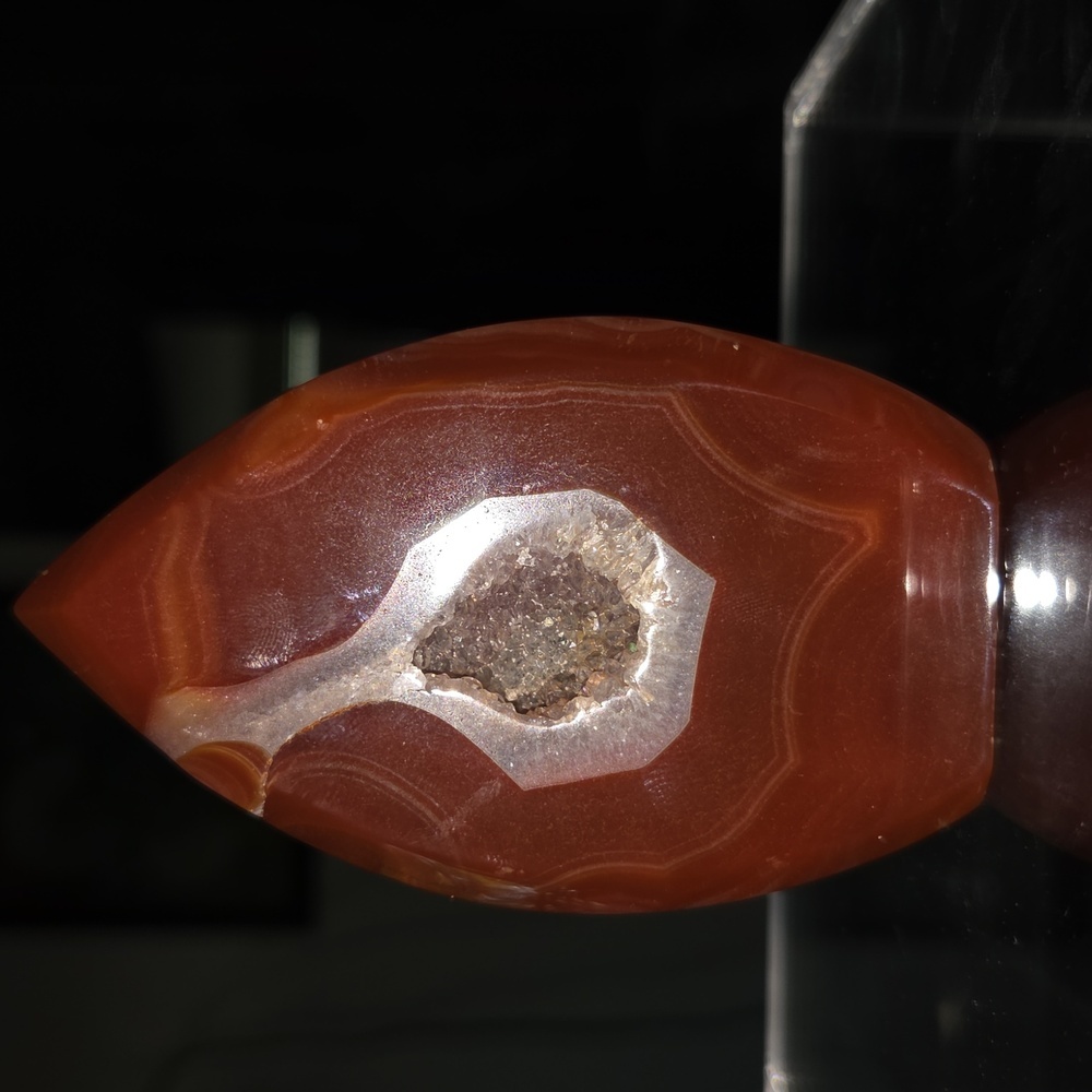 Vibrant Orange Druzy Carnelian Point Flame New Standing Window